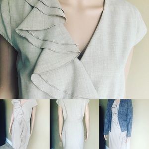 Calvin Klein Ruffle-front Dress